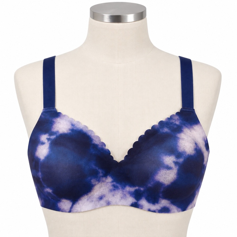 NEW Knix Teen Wireless Bra Size Large Blue Tie Dye Knixteen
